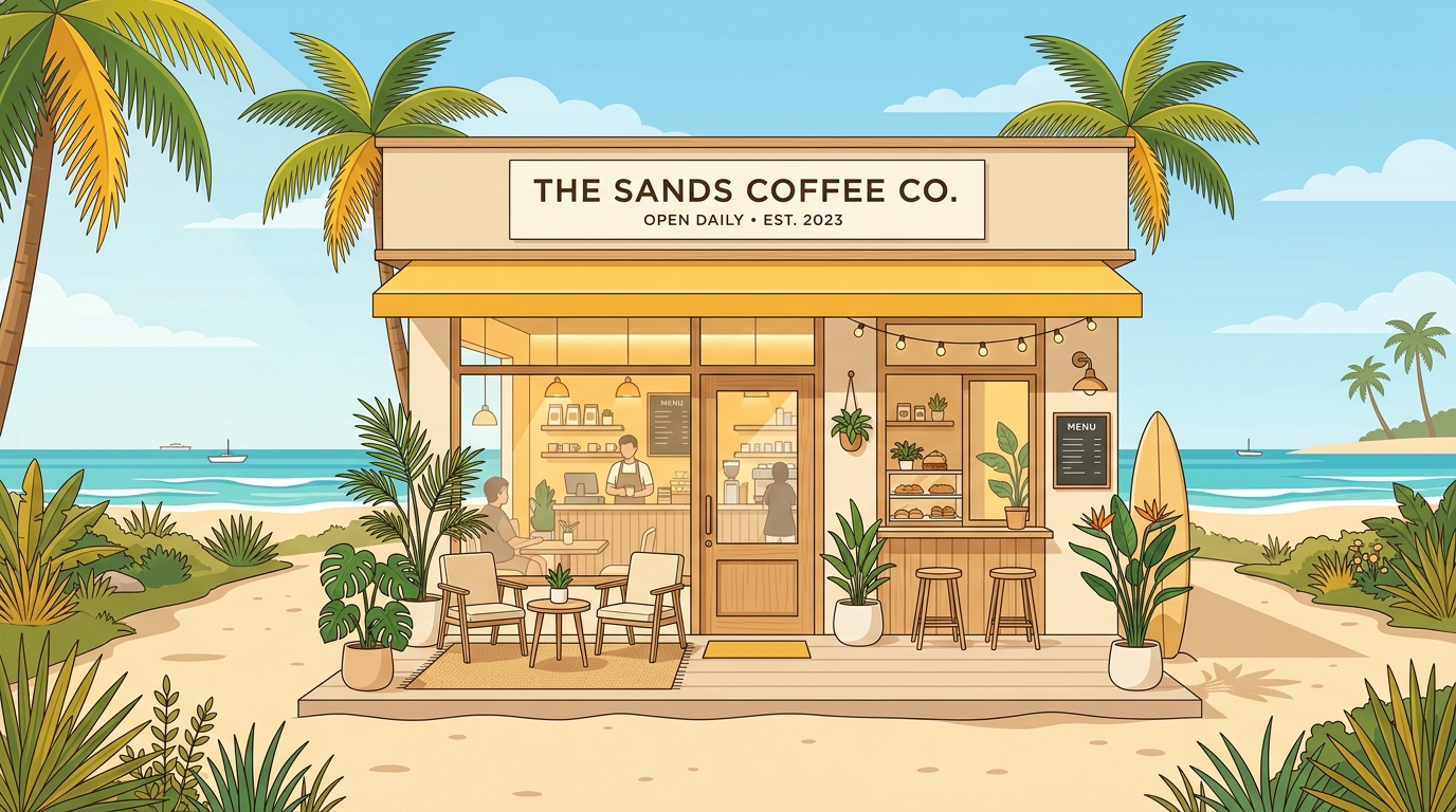 Beach coffee shop